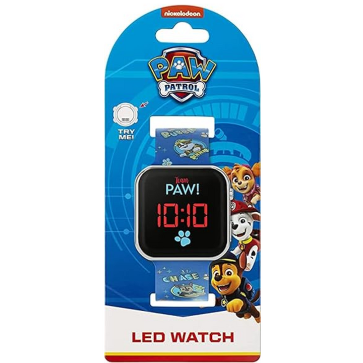 RELOJ PAW PATROL LED AZUL