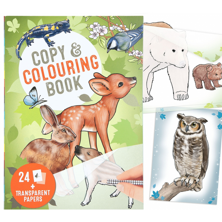 Libro Para Calcar y Colorear De Animales